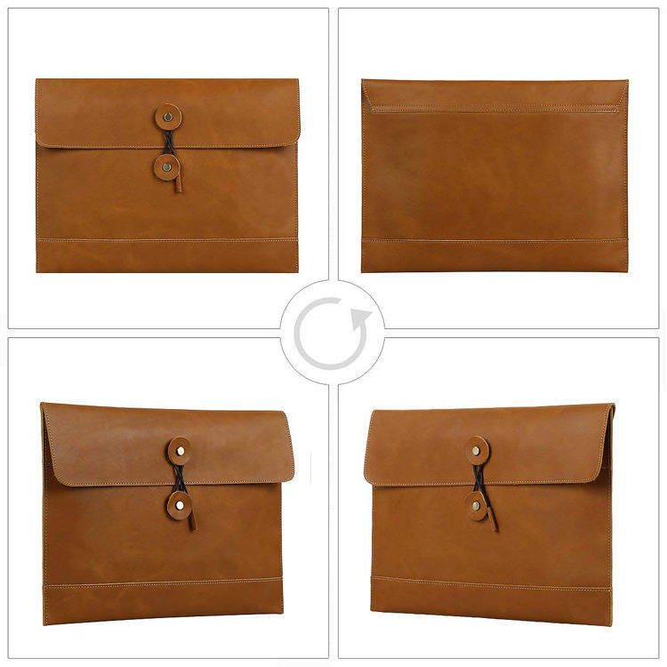 Enveloppe en cuir dossier étui portefeuille mens pochette porte-fichiers voiture document organisateur sac