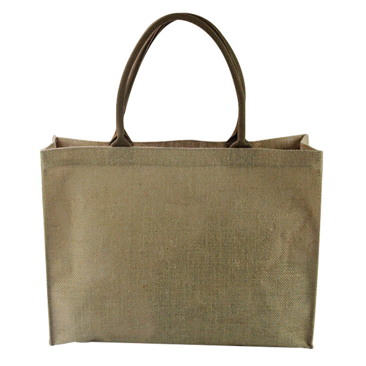 Sac à provisions en chanvre 100% nature, sac fourre-tout en jute personnalisé réutilisable en gros