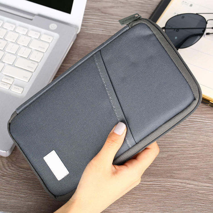Anti-Diebstahl-Geldbörsen-Handyhalter, magnetischer RFID-Passhalter, Visitenkarten-Organizer