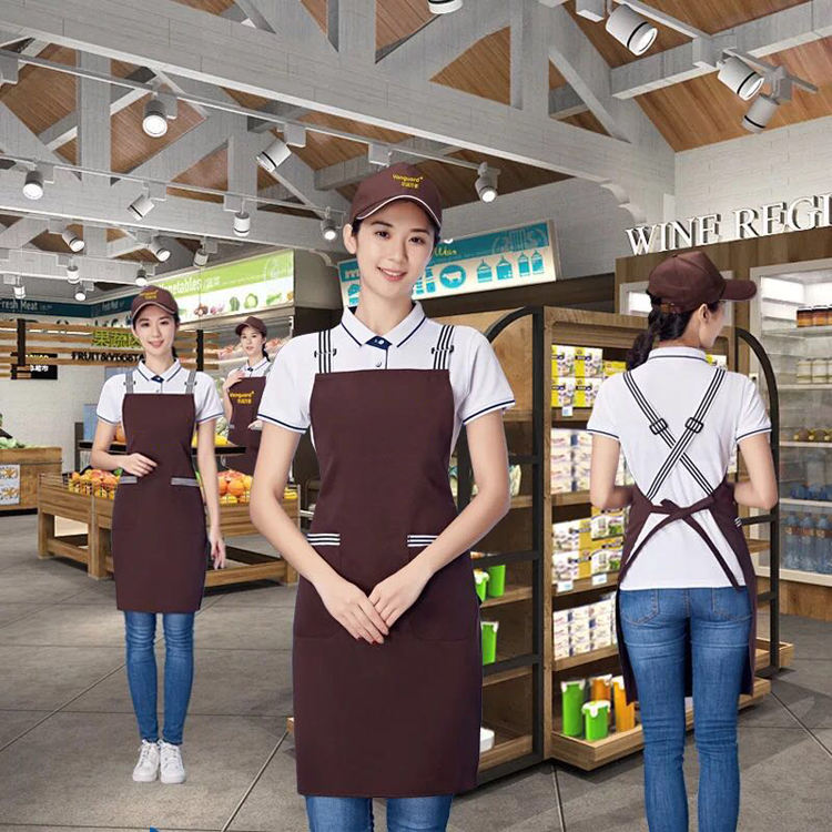 Tablier de barista en gros tablier de barman tablier de cuisine avec logo