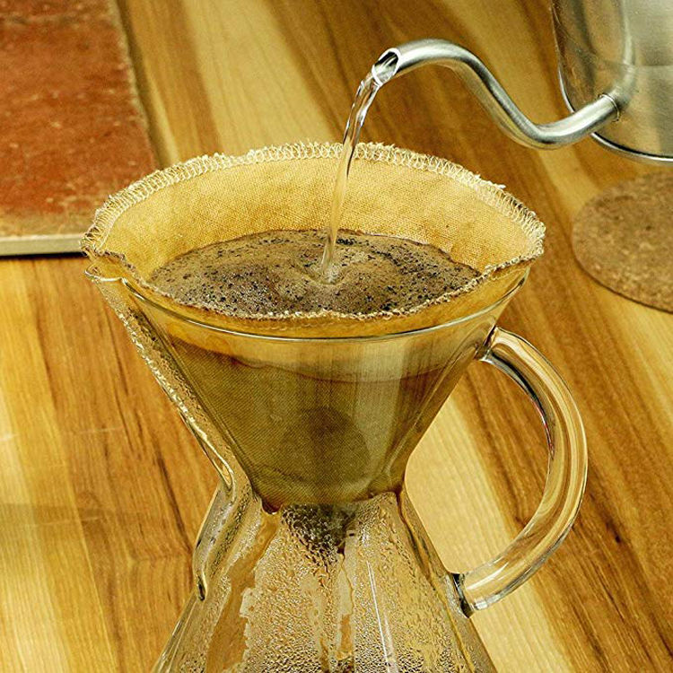 قابلة لإعادة الاستخدام صديقة للبيئة 100٪ GOTS مرشح القهوة النسيج القطني