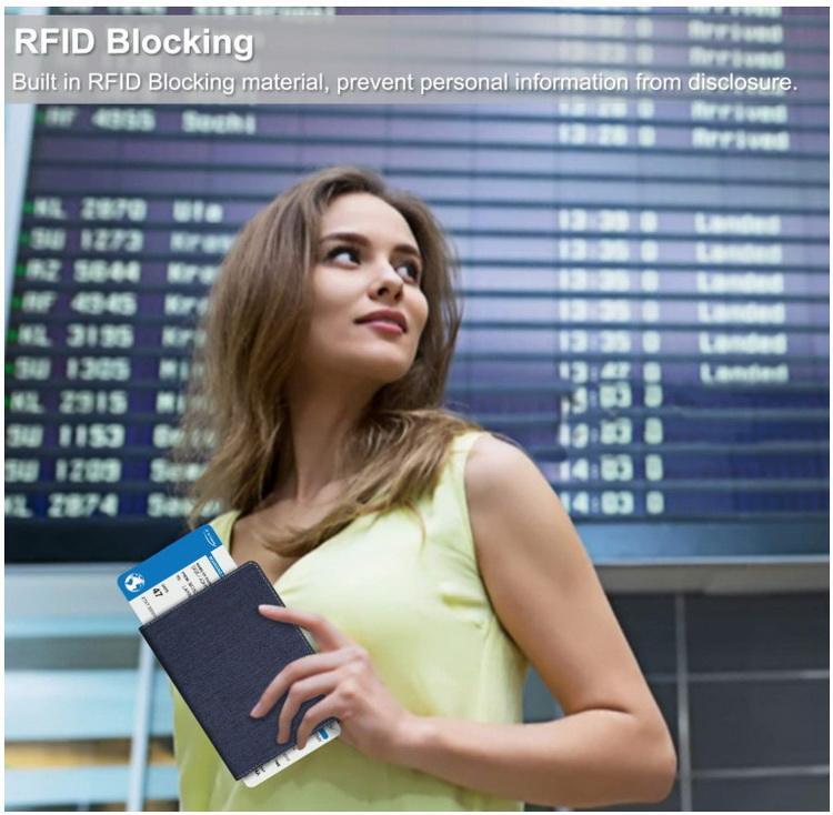 Neues Design für Reisen, Flugzeug, Stoff, RFID-Kartenabdeckung, Brieftaschen-Organizer, Reisepasshalter