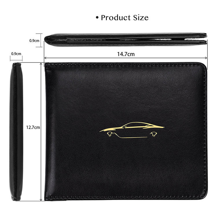 자동 차 문서를 위한 OEM 호리호리한 얇은 신용 카드 가죽 지갑 홀더