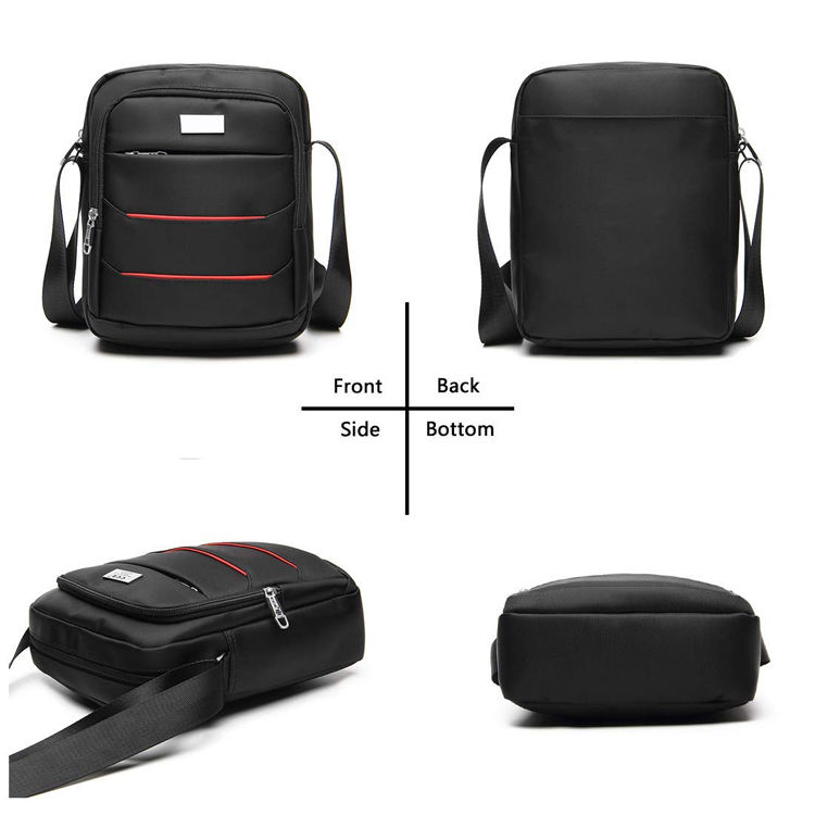 نايلون مقاوم للماء في الهواء الطلق السفر اللوحي حقيبة كمبيوتر محمول حقيبة ساعي قابل للتعديل