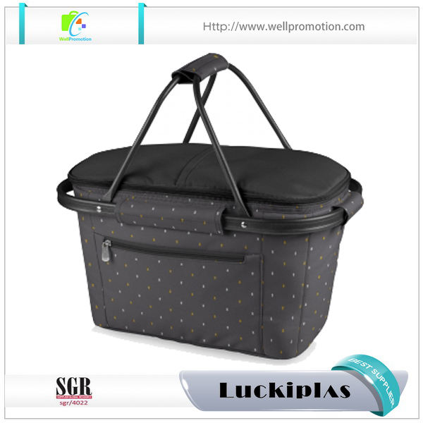 Zusammenklappbare Picknickkorb-Kühltasche Beliebte isolierte Kühltasche mit Korb