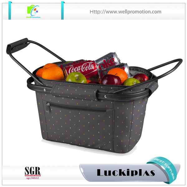 Zusammenklappbare Picknickkorb-Kühltasche Beliebte isolierte Kühltasche mit Korb