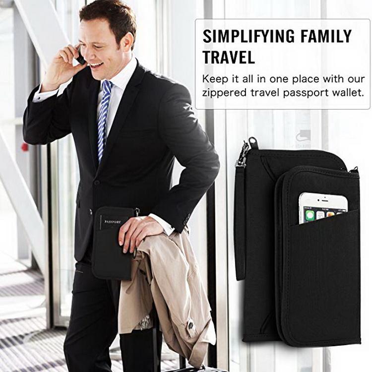 RFID-Polyester-Passhülle, Reisedokumente, Organizer, Brieftasche, Ausweishülle