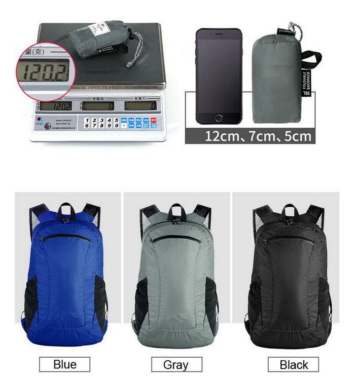 대용량 방수 접이식 배낭 휴대용 배낭 접이식 맞춤형 로고