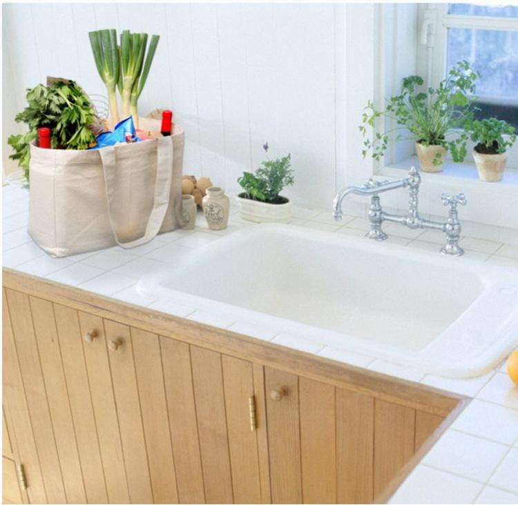 Wiederverwendbare, waschbare Bio-Baumwoll-Musselin-Einkaufstasche für Gemüse/Obst