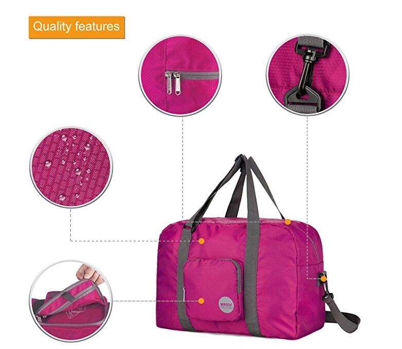 حقيبة واق من المطر قابلة للطي من النايلون الوردي مقاومة للماء للرجال والنساء بجودة جيدة وبأسعار تنافسية