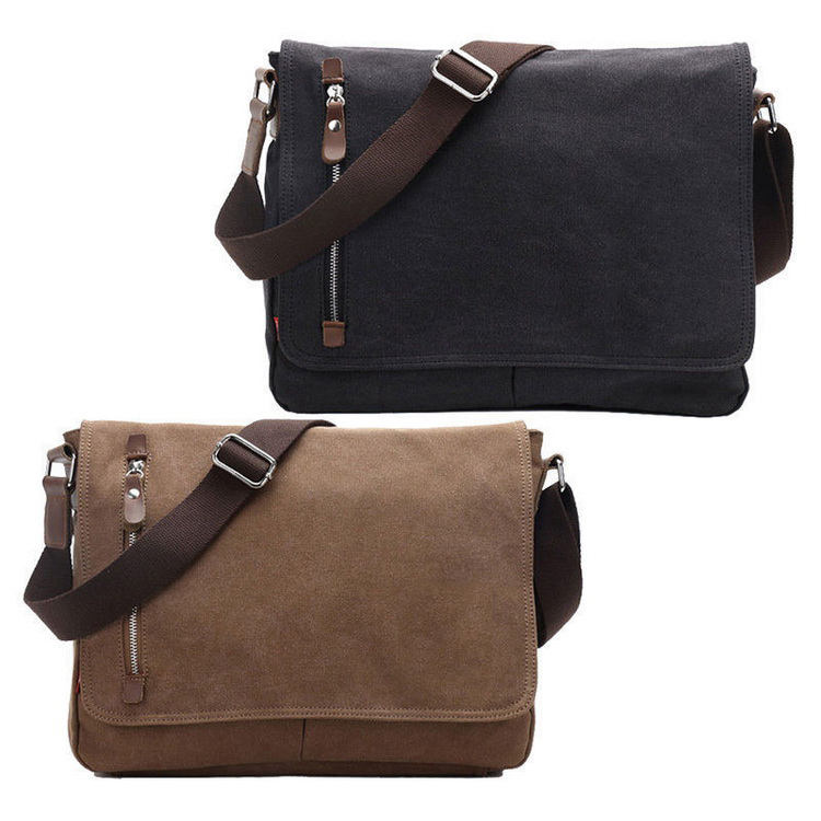 남성용 헤비 듀티 숄더백 다목적 캔버스 도매 맞춤형 브랜드 메신저 백 빈티지 코튼