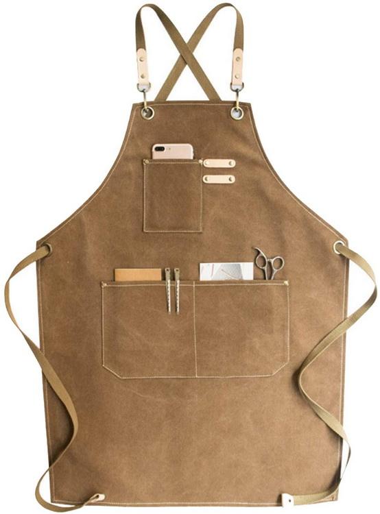 Grembiule da cucina 100% cotone, tracolla regolabile, grembiule da giardino in tela