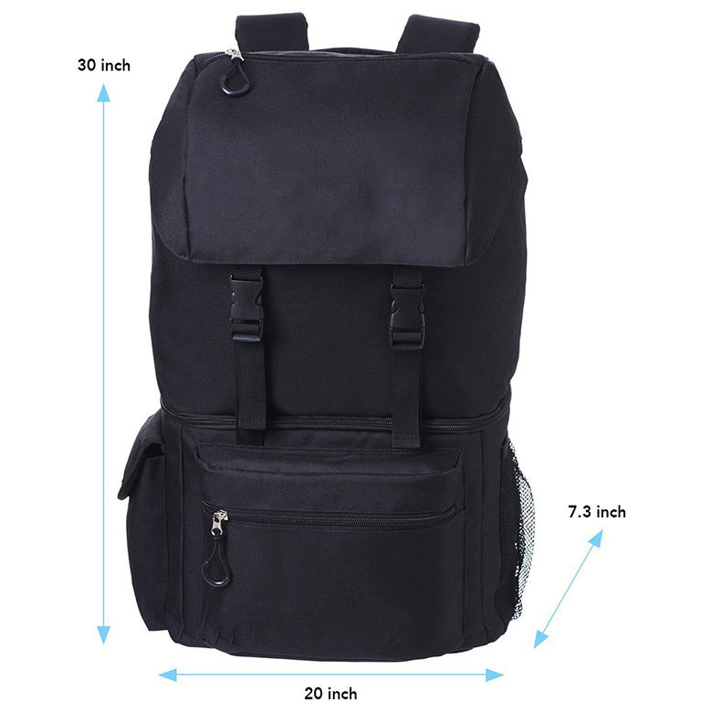 Mutilpockets와 Drawstring 패션 방수 여행 일일 배낭