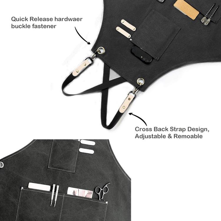 مريلة الشيف ، مريلة أداة قابلة للتعديل من قماش القطن والظهر مع جيوب للنساء والرجال