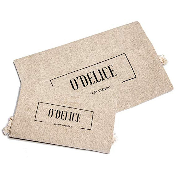 Confezione stampata personalizzata sacchetto per il pane in tessuto organico biodegradabile