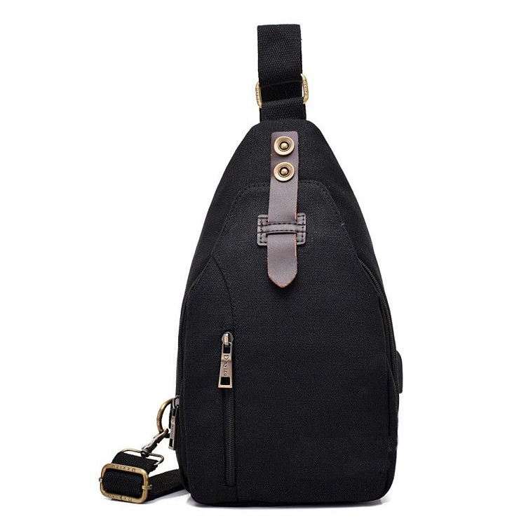 Bolsa Mensageiro de Ombro de Lona Mochila Bolsa Transversal Bolsa de Viagem Cinza