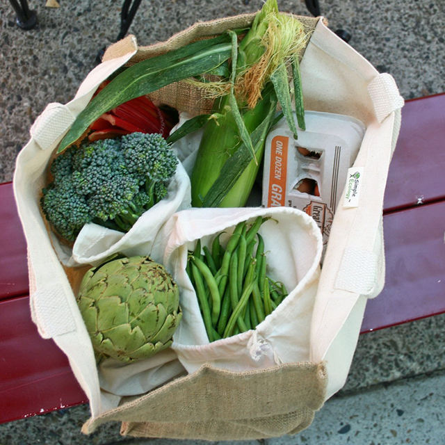 Wiederverwendbare Einkaufsnetztasche aus 100 % zertifizierter Bio-Baumwolle