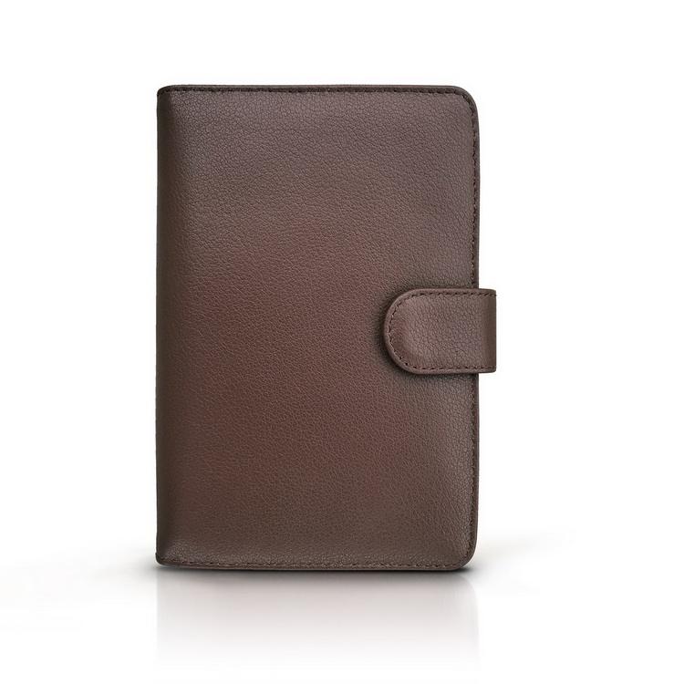 Logo personnalisé RFID bloquant le porte-passeport en cuir Slim Purse Pocket Wallet pour hommes et femmes