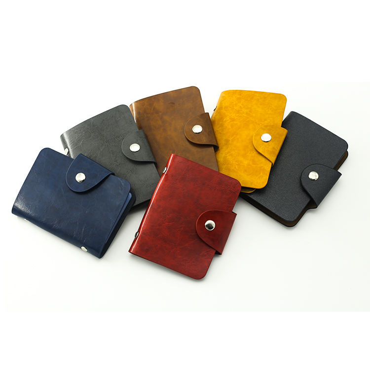 Mini portefeuille de poche porte-cartes en cuir PU