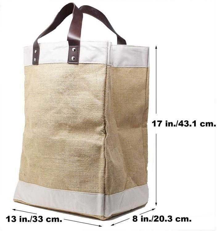 Wiederverwendbare Hanf-Einkaufstaschen, Jute-Einkaufstasche mit Innentasche
