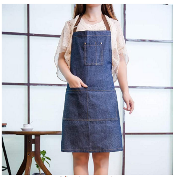 남자/여자를 위한 도매 100% 면 부엌 요리사 앞치마 주문 데님 화포 앞치마