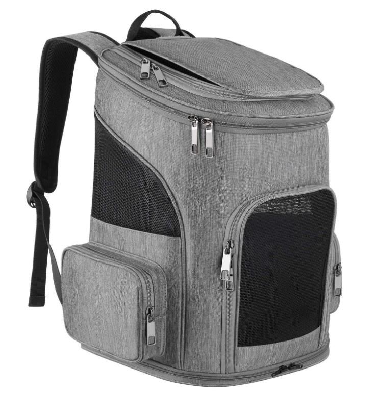 Borsa per zaino Comfort Cat Grande borsa per animali domestici Approvata dalla compagnia aerea Escursionismo Viaggi Campeggio All'aperto Tenere animali domestici fino a 18 libbre