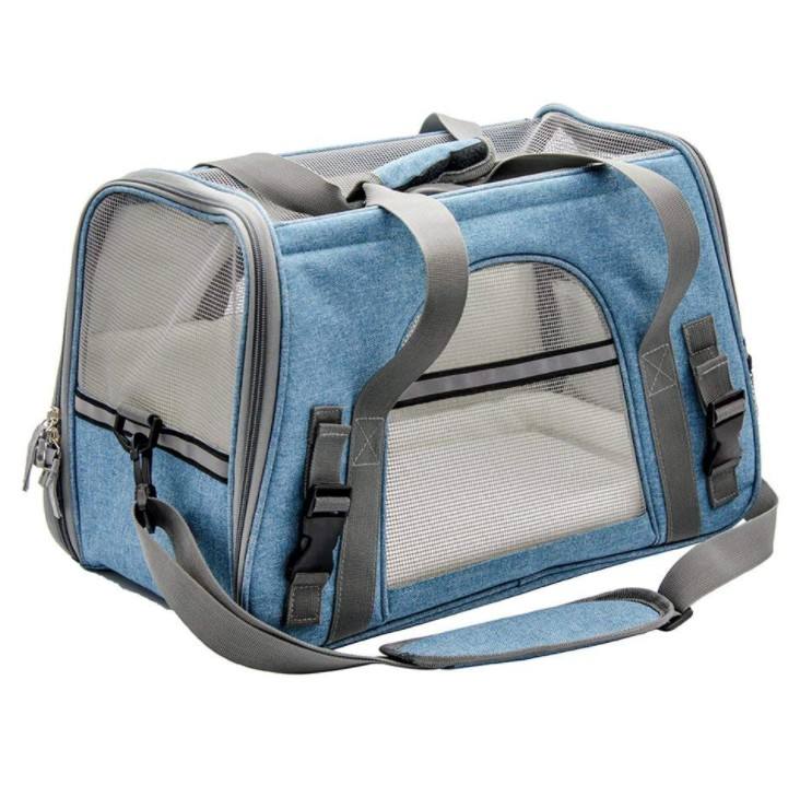 Pet Carriers Airline Approved Soft Sided Cat Carrier Faltbar mit Matte, passt unter den Flugzeugsitz für kleine Hunde und Katzen