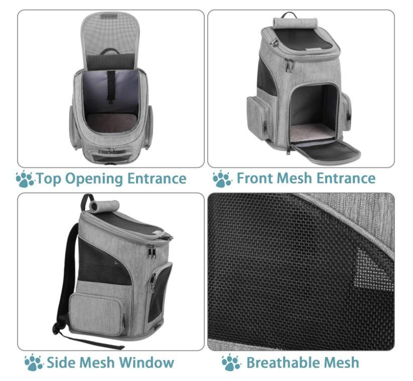 Borsa per zaino Comfort Cat Grande borsa per animali domestici Approvata dalla compagnia aerea Escursionismo Viaggi Campeggio All'aperto Tenere animali domestici fino a 18 libbre