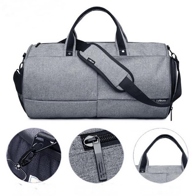 Mochila de alta qualidade com compartimento para sapatos, bolsa de viagem esportiva para homens