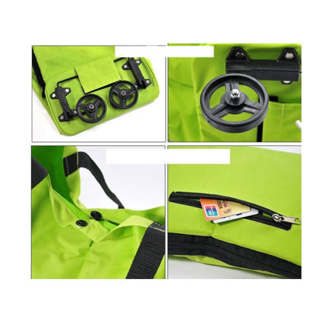 Einkaufen Leichte Trolley-Tasche Klappräder Reisewagen Tragbares Gepäck