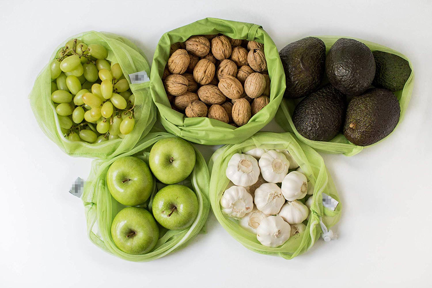 Sac en filet lavable et réutilisable de sac de maille de l'écologie RPET pour le légume fruit