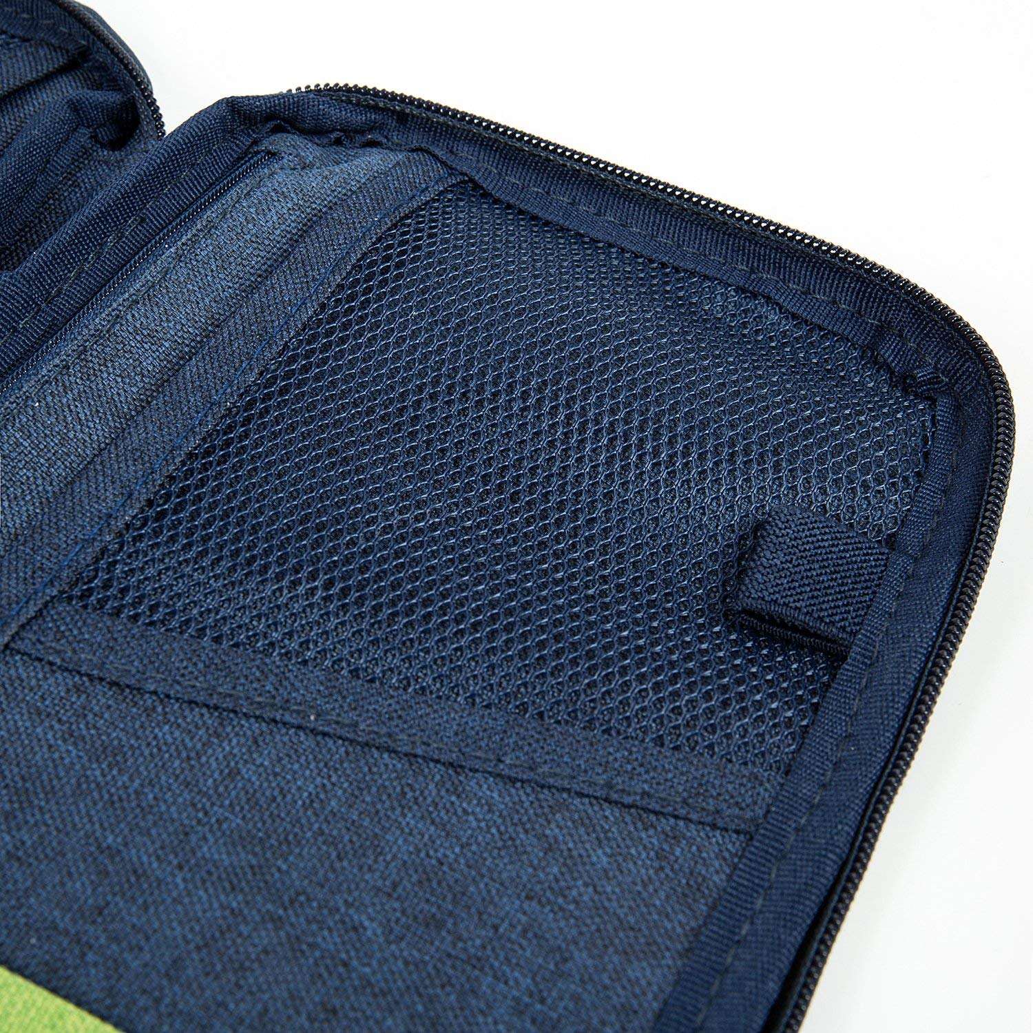 Couverture de porte-passeport de portefeuille de voyage, organisateur de documents RFID avec dragonne