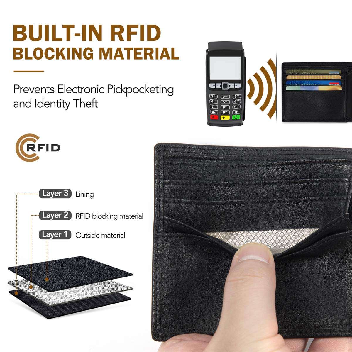 Custom Business RFID Wallet Männer mit Kreditkarteninhaber Großhandel