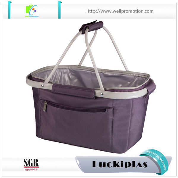 Zusammenklappbare Picknickkorb-Kühltasche Beliebte isolierte Kühltasche mit Korb