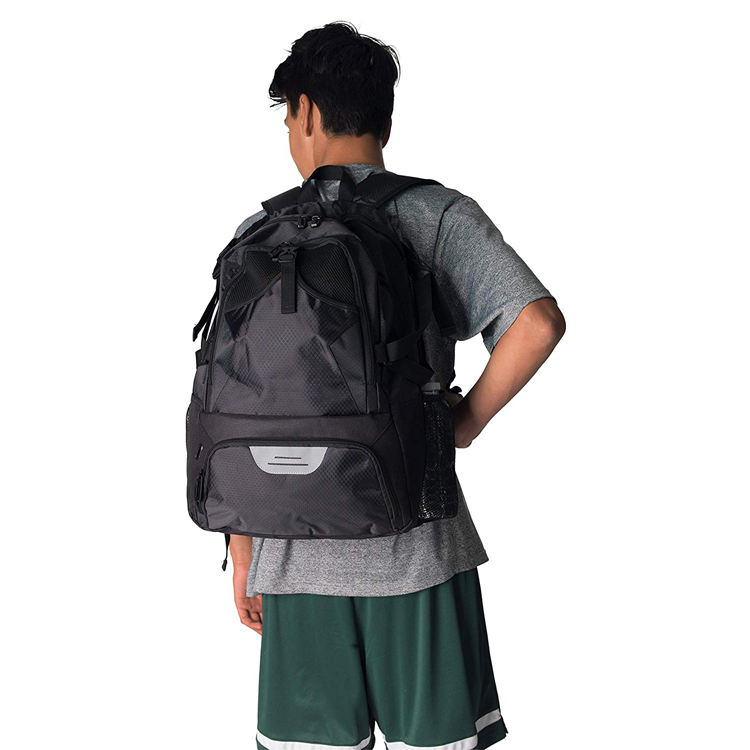 Leichter Fußball-Volleyball-Basketball-Fußball-Rucksack mit Ballfach einschließlich Schuhplatten-Ballhalter-Design