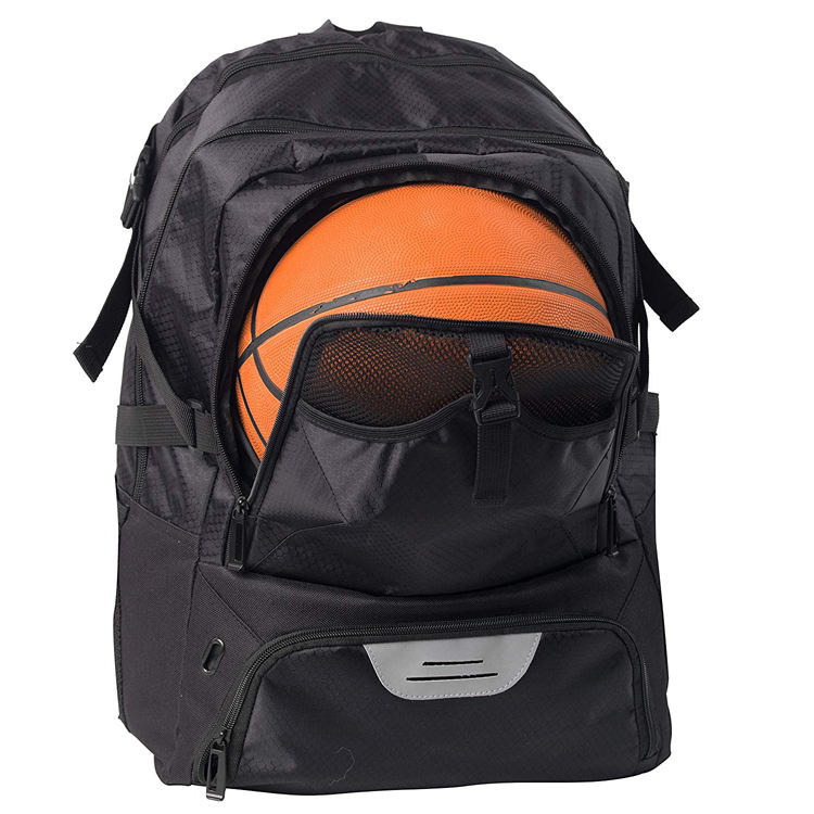 Leichter Fußball-Volleyball-Basketball-Fußball-Rucksack mit Ballfach einschließlich Schuhplatten-Ballhalter-Design