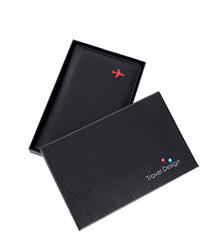 가족 pu 가죽 여권 소지자 여행 주말 방수 지갑