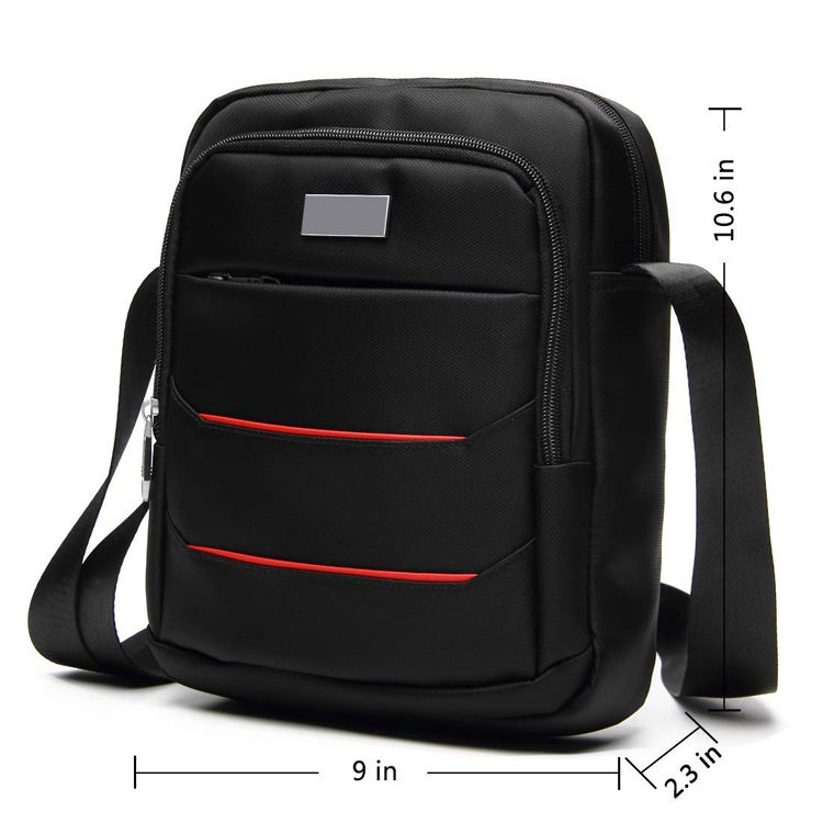 نايلون مقاوم للماء في الهواء الطلق السفر اللوحي حقيبة كمبيوتر محمول حقيبة ساعي قابل للتعديل