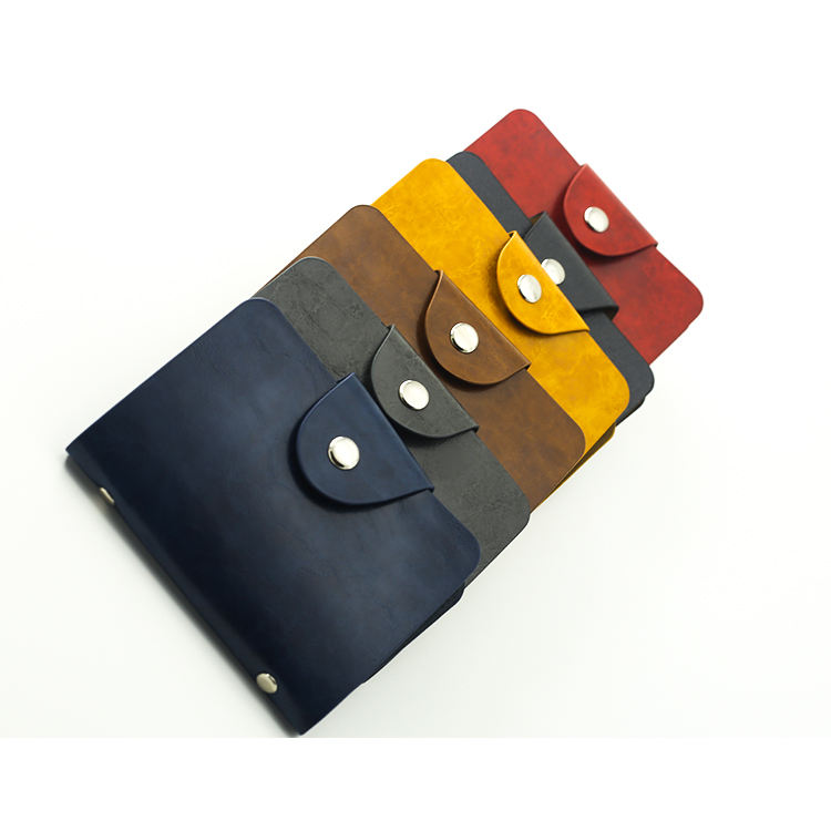 Mini portefeuille de poche porte-cartes en cuir PU