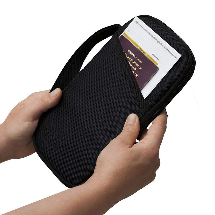 Blocage de passeport de voyage portefeuille porte-passeport carte de crédit billet document organisateur sac