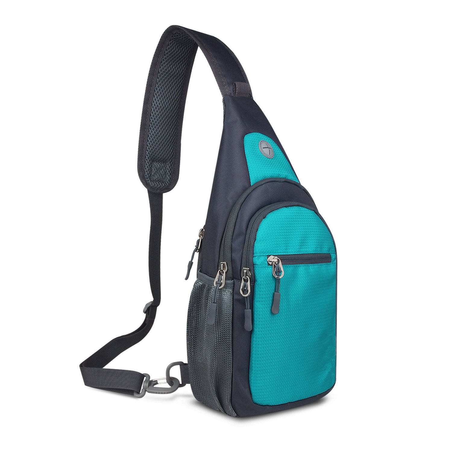 슬링 백팩, 어깨 가슴 크로스바디 백 야외 하이킹 남성 및 여성을 위한 소형 데이팩