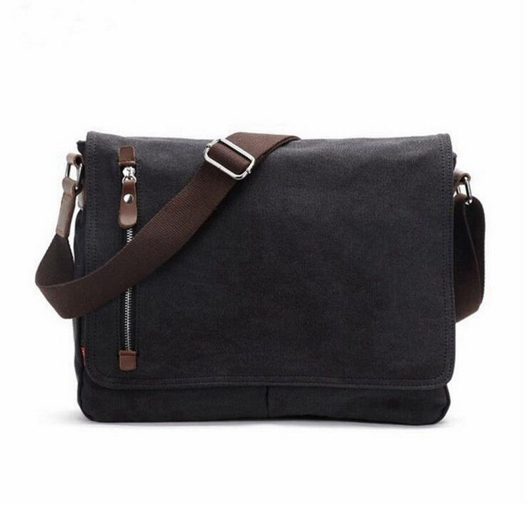 남성용 헤비 듀티 숄더백 다목적 캔버스 도매 맞춤형 브랜드 메신저 백 빈티지 코튼