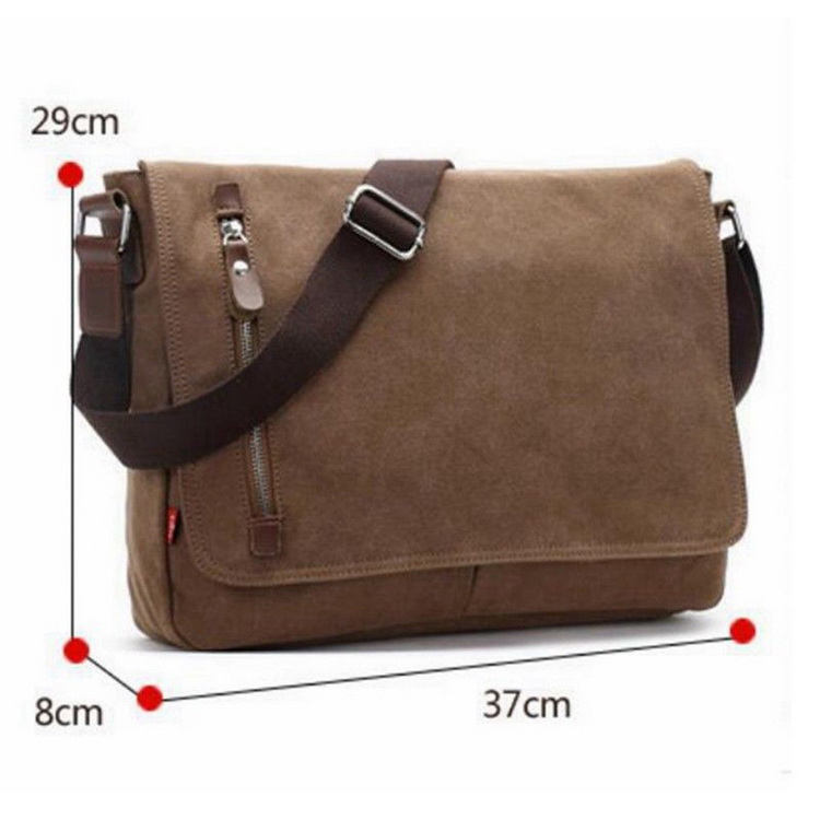 남성용 헤비 듀티 숄더백 다목적 캔버스 도매 맞춤형 브랜드 메신저 백 빈티지 코튼