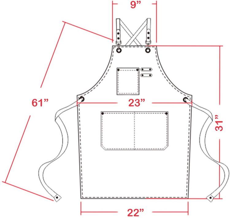 Grembiule da cucina 100% cotone, tracolla regolabile, grembiule da giardino in tela