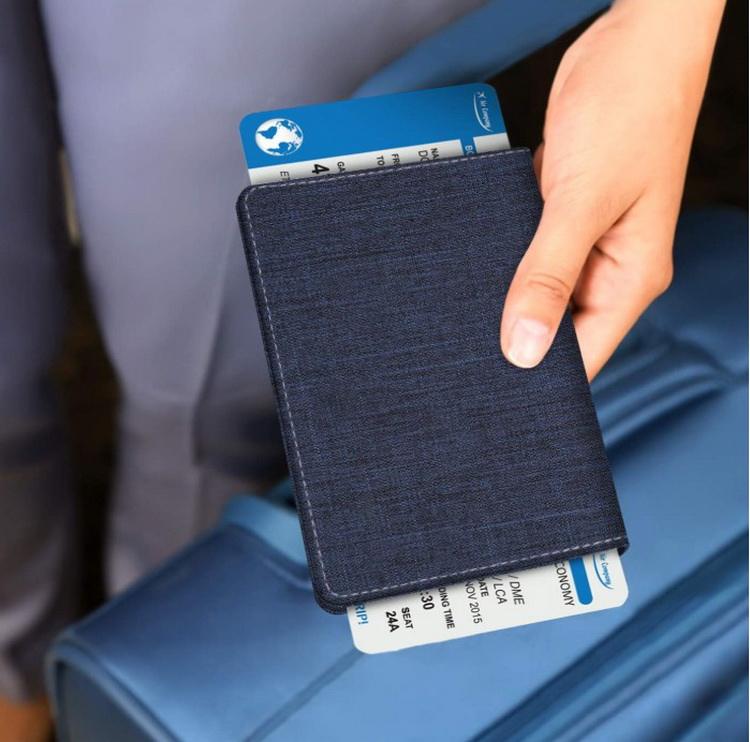 Neues Design für Reisen, Flugzeug, Stoff, RFID-Kartenabdeckung, Brieftaschen-Organizer, Reisepasshalter