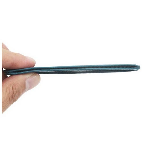 RFID Block Mini Slim Herren Kreditkartenetui aus PU-Leder mit Ausweisfenster