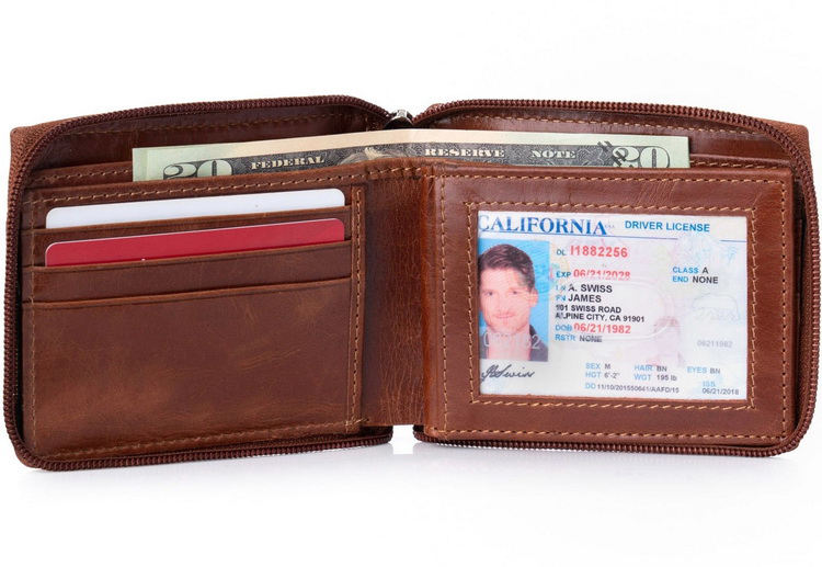 Nouveau portefeuille en cuir pur pour hommes vintage porte-cartes de crédit pour hommes en gros