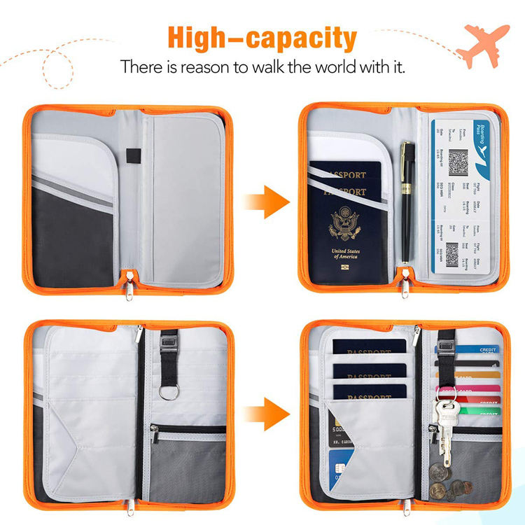Titular do cartão de visita RFID carteira de viagem titular do passaporte da família
