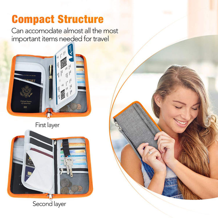 Titular do cartão de visita RFID carteira de viagem titular do passaporte da família