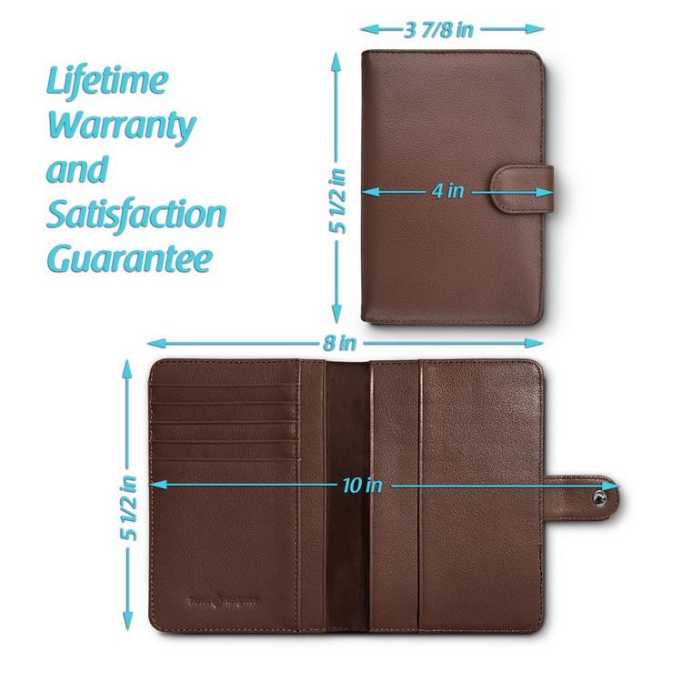 Logo personnalisé RFID bloquant le porte-passeport en cuir Slim Purse Pocket Wallet pour hommes et femmes